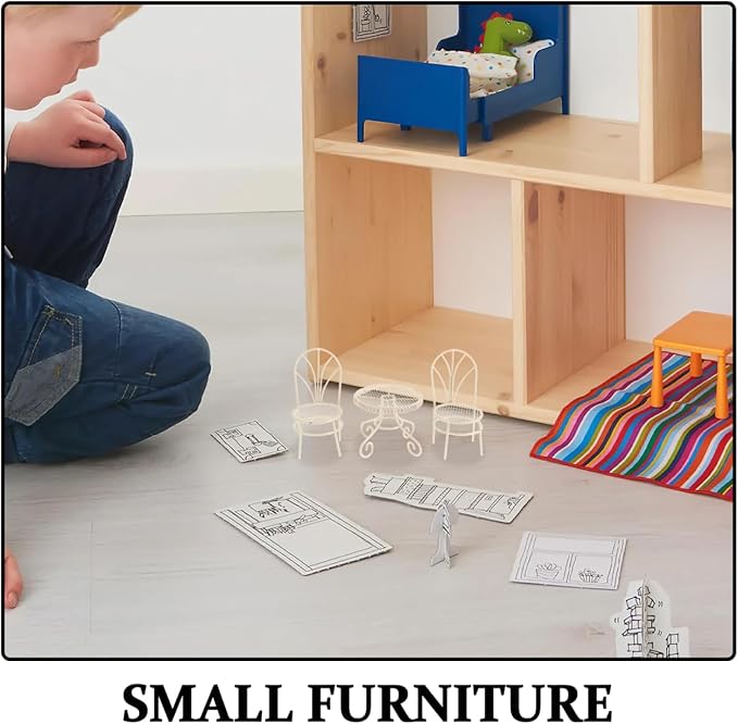 BESPORTBLE Miniature Garden Furniture Set Fairy Garden Accessories Small Table Chair Set Outdoor Decor for Home