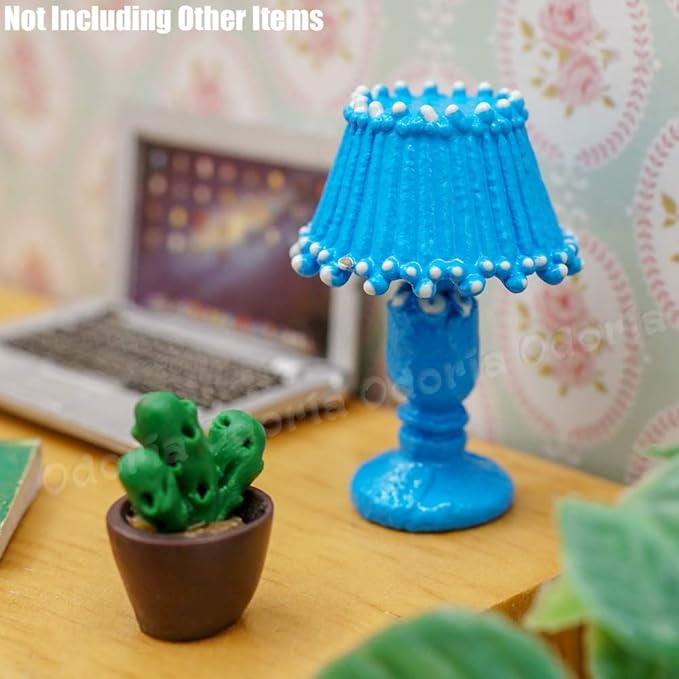 Odoria 1/12 Miniature Lamp Dollhouse Decoration Accessories, Blue