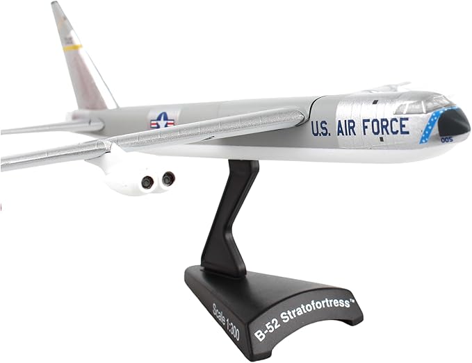 Daron Worldwide Trading Postage Stamp USAF B-52 Stratofortress 1/300 Silve Airplane Model,unisex-children