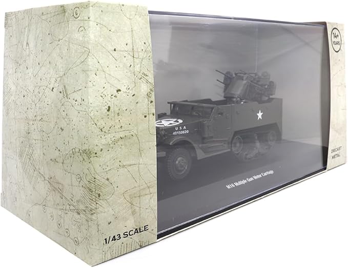 Motor city classics 1:43 Scale M16 Multiple Gun Motor Carriage - Militaria Diecast Model 23202-44