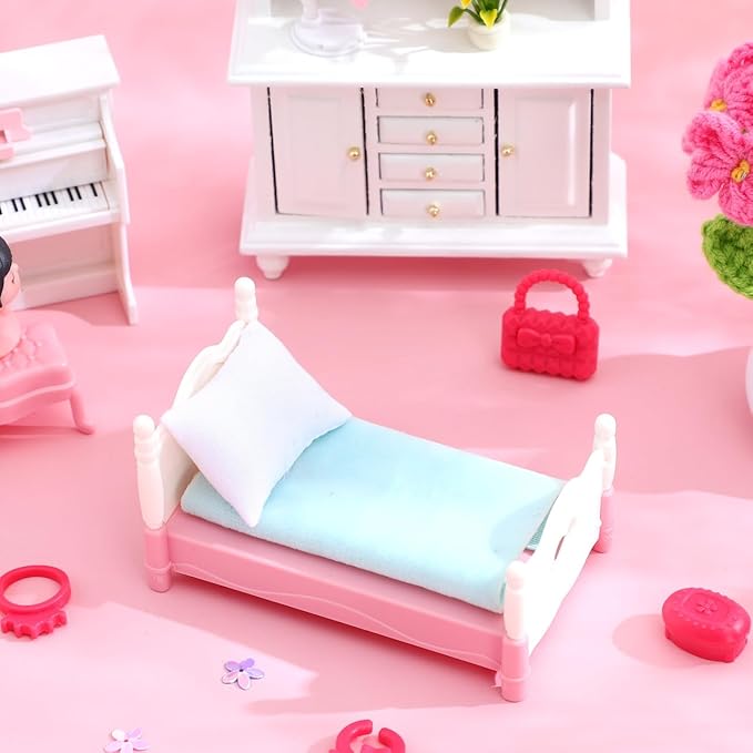 6Pcs Dollhouse Cozy Decorations Soft Stylish Dollhouse Accessories for DIY Mini House Decor