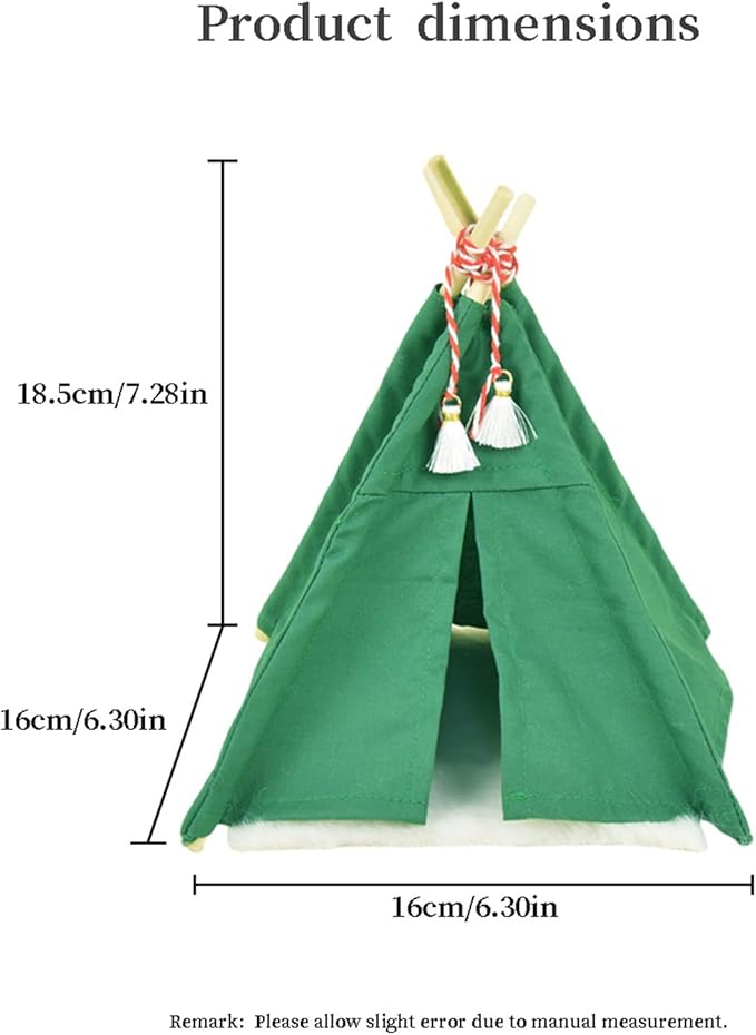 1:12 Dollhouse Camping Bed Tent, Mini Green Cloth Tent with Carpet, Miniature Outdoor Furniture Accessories for Bedroom,Patio and Garden for Teens & Adults
