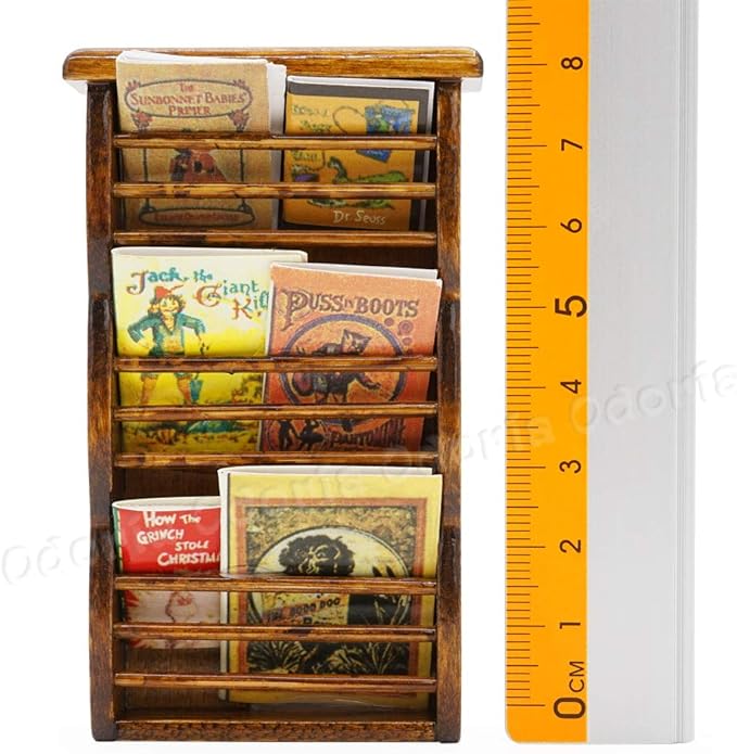 Odoria 1/12 Miniature Magazine Holder Dollhouse Decoration Accessories, Brown