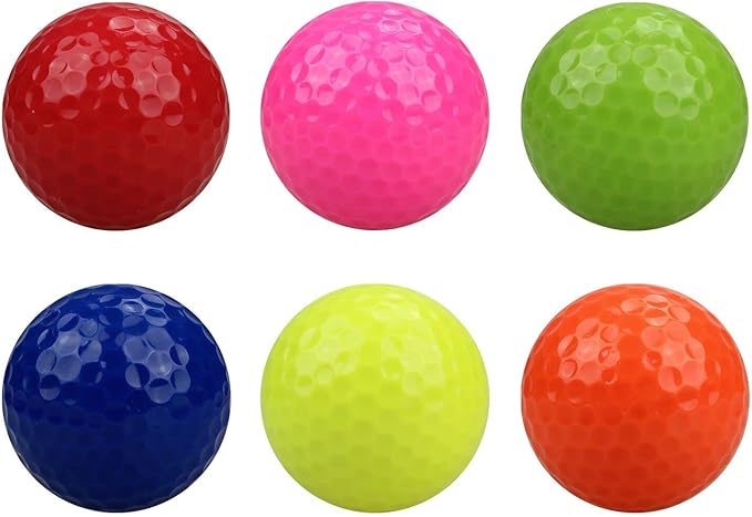 Xwejek Colored Golf Balls 8pcs Practice Mini Balls for Golf,Novelty Bright Miniature Ball Fun Set for All Golfer Indoor&Outdoor Putting