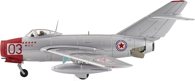 Hobby Master | 1:72 Scale Diecast Military Aircraft Replica | MIG-15bis Red 03, Chinese People's Volunteers Air Force, North Korea, 1950s | Model HA2426