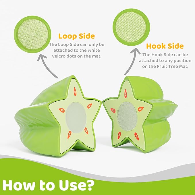 Play Food Set with Cutting Fruits&Felt Tree Mat, Pretend Food Play Kitchen Accessories, Toy Kitchen Food Playset for Toddlers, Preschool Learning Toys for Kids Ages 3 4 5 6 Boys Girls Gift