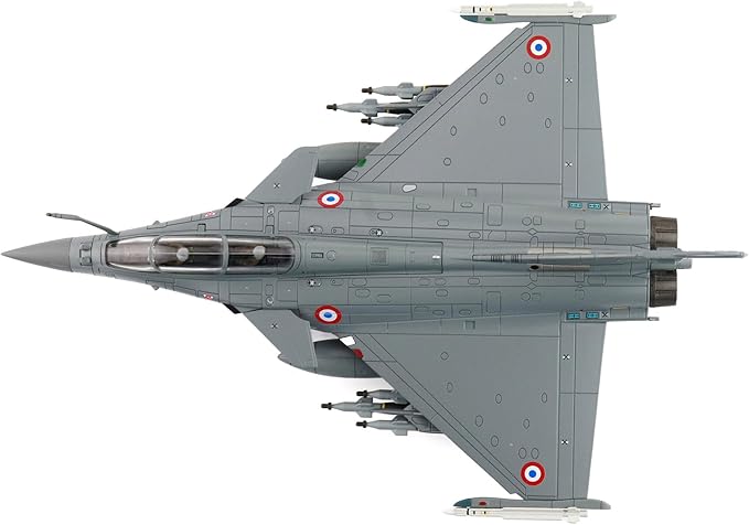 Hobby Master | 1:72 Scale Diecast Military Aircraft Replica | Rafale B Opertaion Chammal 104-10, French Air Force, Dec 2015 (with 2 x Scalp Missiles) | Model HA9611