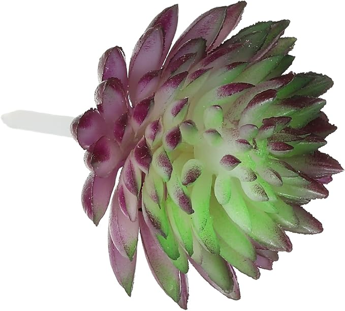 PATIKIL Mini Artificial Succulents, 4 Pack Unpotted Faux Succulent Picks Fake Succulent Plants for Home Landscape Decoration, Dark Purple Green