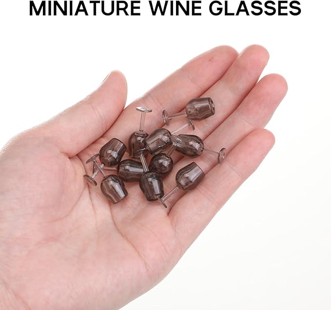 10pcs Miniature Dollhouse Wine Glasses Kids Dollhouse Kitchen Accessories Miniature Cocktail Glasses Decoration