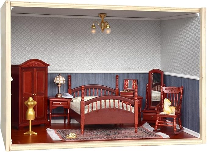 iLAND Miniature Dollhouse Accessories Victorian of Woven Dollhouse Rug 9.4” x 5.7” 9.2" x 1.8" for Dollhouse Furniture on 1/12 Scale and Dolls 3” - 12” (2pcs Fragrance)
