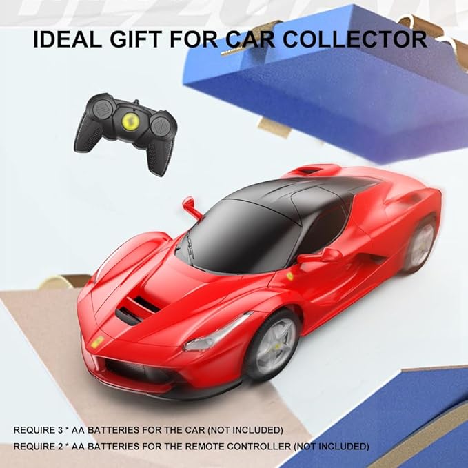 1:24 Scale Remote Control Car for Ferrari, Model RC Cars for LaFerrari with 2.4GHz, Electric Sport Racing Hobby Vehicle Gift for Adults, Kids, Boys, Girls - Red