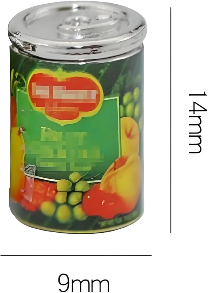 5Pcs Miniature Cans Dollhouse Kitchen Accessories, 1:12 Scale, Dollhouse Décor and Miniature Food