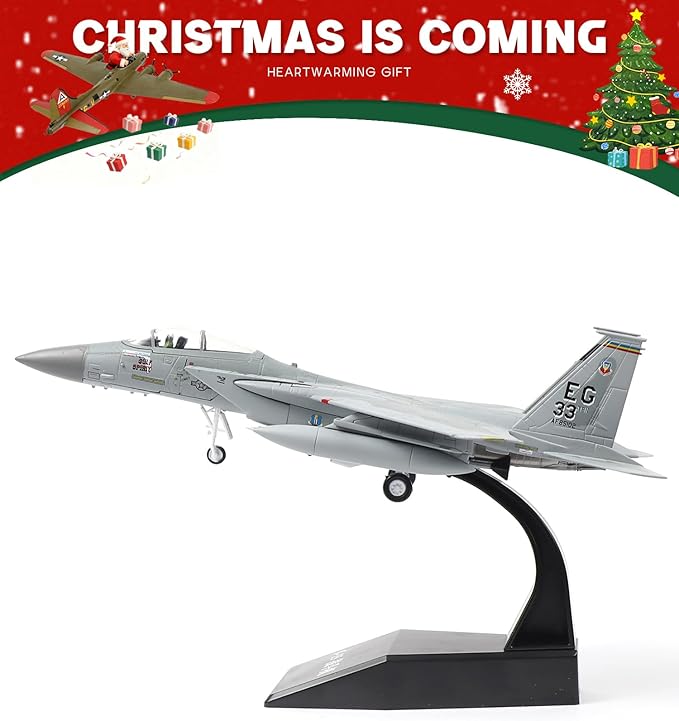 F-15C American Eagle Aircraft Model is a Twin-Engine 1:100 Metal die-cast Fighter Jet Model, Suitable for Collection and Gift-Giving Purposes.
