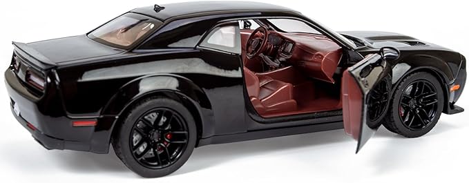All Star Toys 2018 Challenger SRT Hellcat Widebody Black with Red Interior 1/24 Diecast Model Motormax 79350 Exclusive Edition