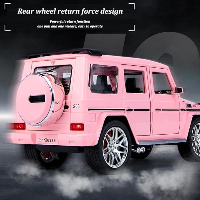 EROCK 1/24 Die-Cast Car Model Collectible Benz G63 AMG Model Car with Lights and Sound, Alloy Pull Back Toy car Toy Vehicle for Adult Boys Girls Gift