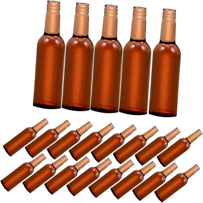 Totority 24pcs Mini Beer Bottles for Dollhouse Resin Miniature Wine Bottles Toys for Boys and Girls