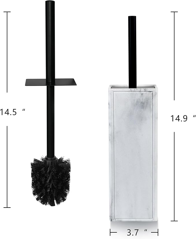 Indecor Home Toilet Brush and Holder Set for Bathroom, Stylish and Durable Cleaning Tool with Modern Design, Compact for Efficient Cleaning