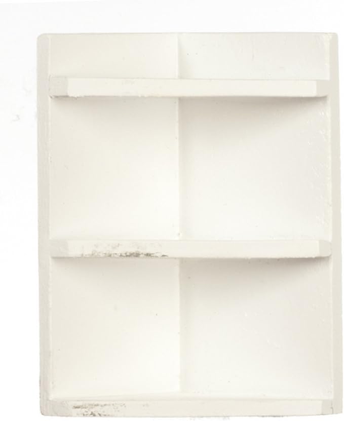 Melody Jane Dollhouse White Corner Wall Shelf Miniature 1:12 Scale Accessory