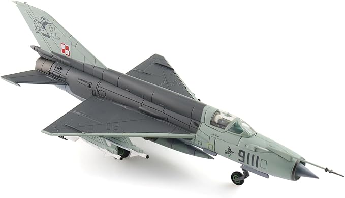 Hobby Master | 1:72 Scale Diecast Military Aircraft Replica | MIG-21MF Polish Air Force 9111, 3 ELT, Poznan-Kresiny, Poland, 2002 | Model HA0115