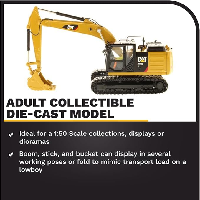 1:50 Caterpillar 320F Hydraulic Excavator – High Line Series by Diecast Masters - 85931