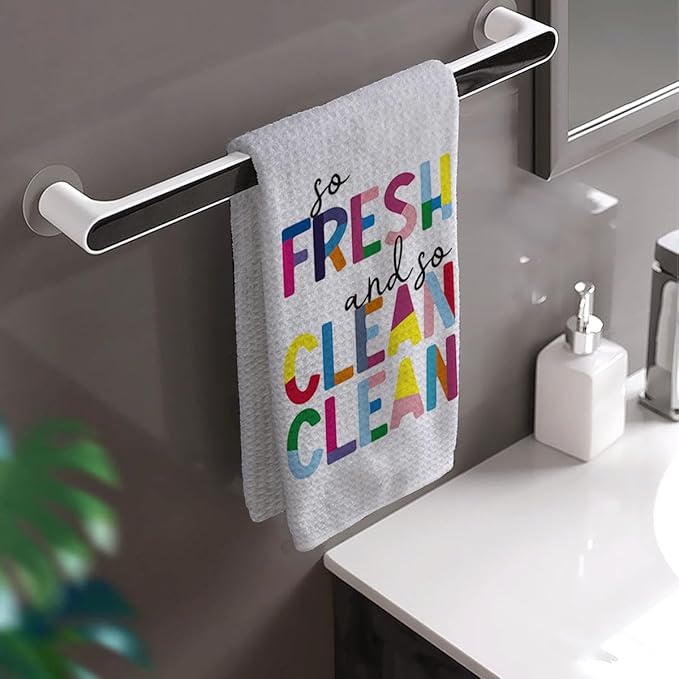 HIWX Kids Hand Towels, Toddler Bathroom Decor, Boho Colorful Towels for Bathroom Kitchen 1624 Inches (White4)