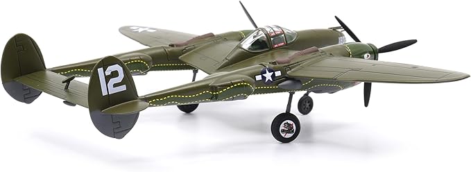Motor city classics 1:72 Scale Military Diecast Collectible | USAAF Lockheed P-38J-10-LO Lightning Interceptor - 2nd Lt. Joseph E Ficklin | Militaria Diecast Model 27296-41