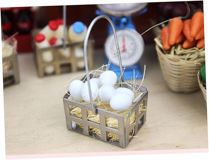 Milisten 8pcs Mini Metal Creative Miniature House Adornment Lightweight Safe Metal Material for Dollhouse Decor Playtime Accessories