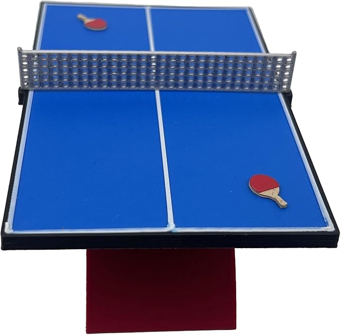Simhoa 1:12 Scale Miniature Table Tennis Table Model Desktop Ornament Craft Dollhouse Accessory Collectibles