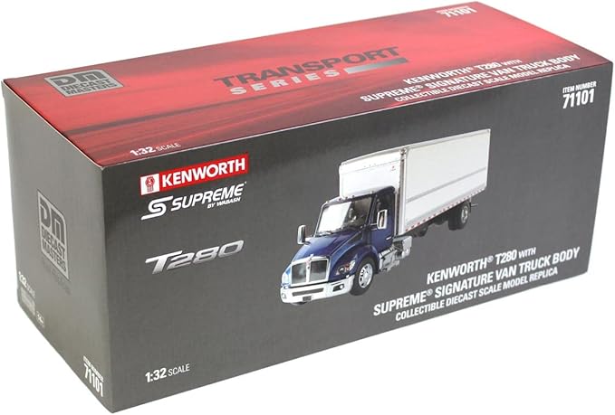 Diecast Masters 1:32 Scale Kenworth T280 Supreme Signature Brand Truck Body | Transport Series | Blue Cab & White Model 71101