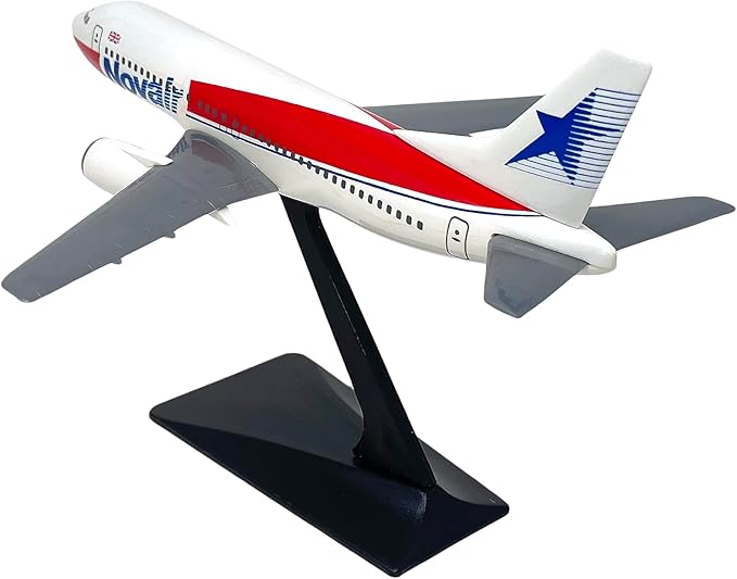 Novair - U.K. 737-400 Airplane Miniature Model Plastic Snap Fit 1:185 Part# ABO-73740G-001