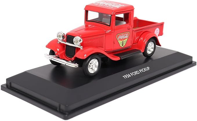Motor city classics Coca-Cola Diecast Collectible | 1934 Ford Pick-Up 'Refresh Your Guests' | 1:43 Diecast Scale Model 443031 | Officially Licensed Coca-Cola Diecast