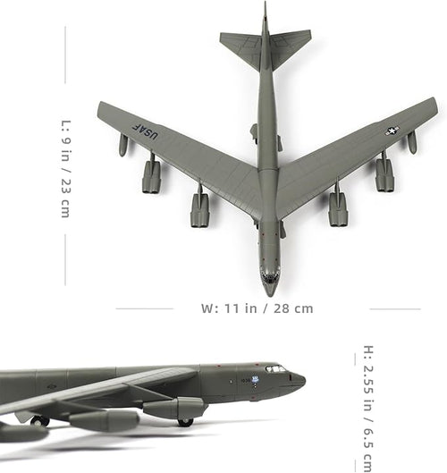 1/200 Scale B-52(Stratofortress) Long-Range Subsonic Jet-Powered Strategic Bomber Diecast Military Aircraft Model Display Model Aircraft for Display Collection or Gift