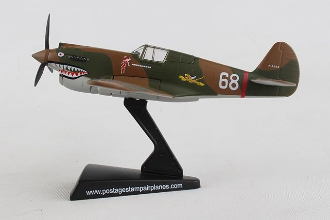 Daron Worldwide Trading P-40 Warhawk Hell's Angels 1:90 Vehicle, Brown , Black, Medium