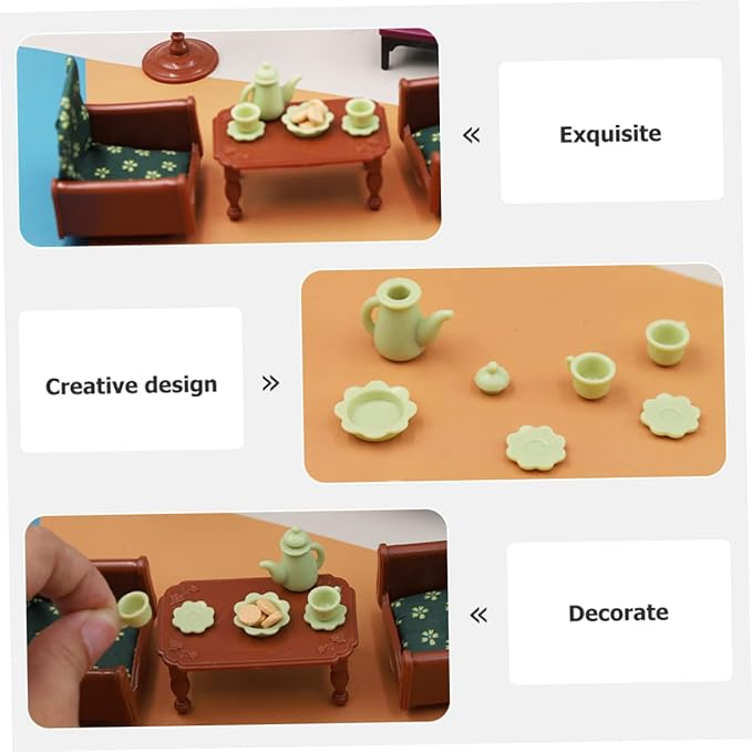 1set Miniature Dollhouse Furniture of Wear-Resistant Miniature Models for Home Projects