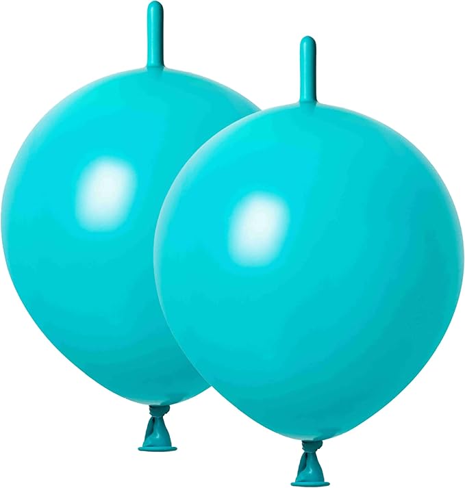 ADIDO EVA Link Balloons Teal Blue 12 Inch Latex Quick Linkale Balloon 80 Pcs for Birthday, Halloween, Christmas, Party Festival Decorations