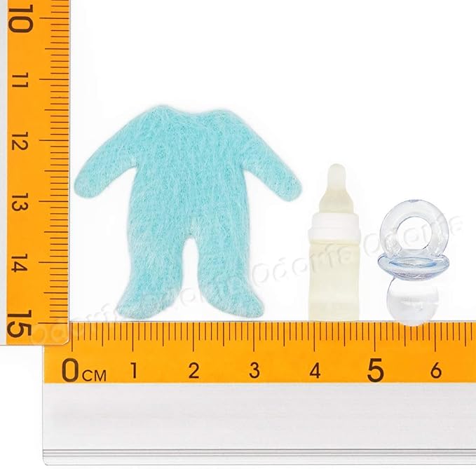 Odoria Dollhouse Nursery Set Miniature: 1/12 Scale Lovely Cute Bedroom Decoration - Mini Figures Fake DIY Craft Props Diorama Accessories Blue