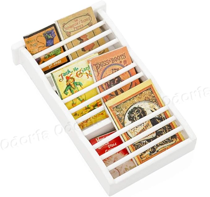 Odoria 1/12 Miniature Magazine Holder Dollhouse Decoration Accessories, White