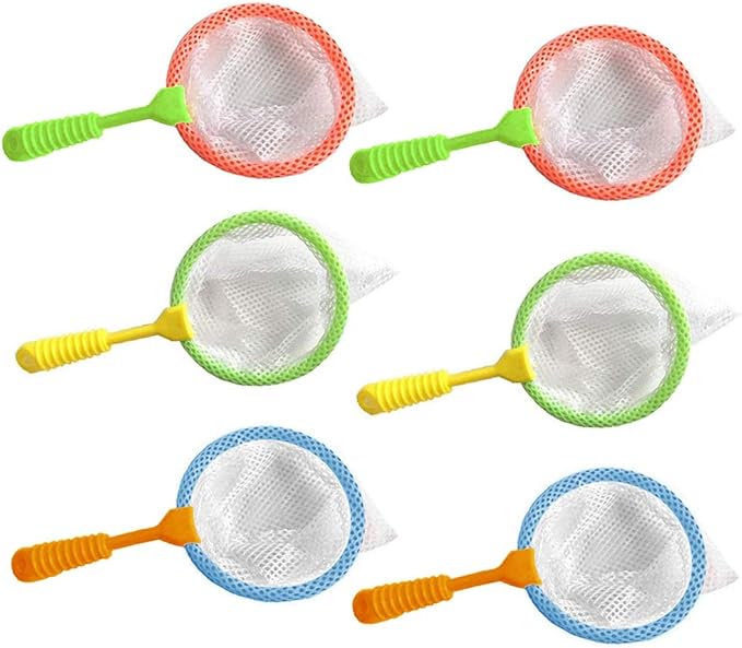 Shindel Durable Kids Bug Catcher Nets, 6PCS Insect Collecting Net Bath Toy Adventure Tool Early Learning Tool for Specimen Observation