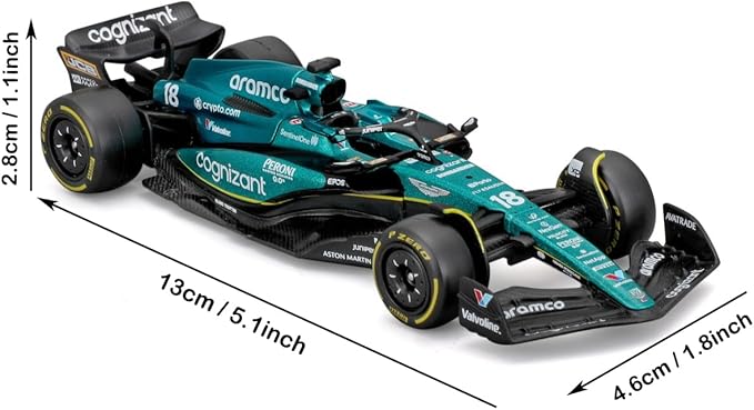 Bburag 2023 1/43 New F1 Team AMR23#18 Stroll Formula One for Aston Martin 1:43 AM23#18 Alloy F1 Adult Model Car DieCast Collectible