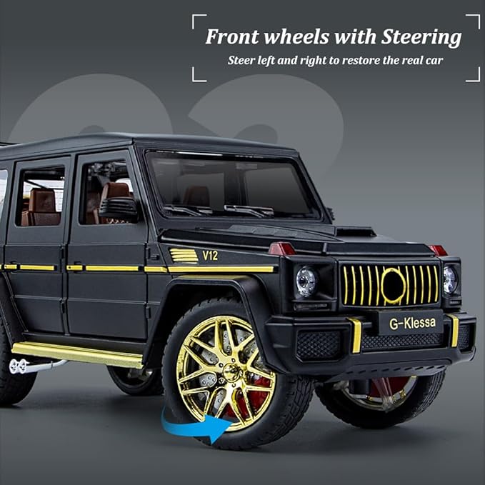 EROCK 1/24 Die-Cast Car Model Collectible Benz G63 AMG Model Car with Lights and Sound, Alloy Pull Back Toy car Toy Vehicle for Adult Boys Girls Gift