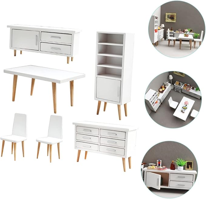 IMIKEYA 1set Miniature Wooden Dollhouse Furniture Decorative Accessories for Mini House Scenes for Craft Projects and Miniature Life Displays