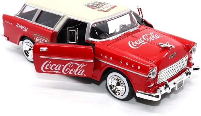 Motor city classics | Coca-Cola 1955 Chevy Nomad 1:24 Scale Model Diecast Collectible 424057
