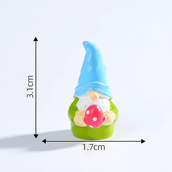 4 Pack Miniature Fairy Garden Figures - Resin Gnome Decor, Cute Fairy Garden Accessories, DIY Mini Plants Decor, Fairy House Accessories Set