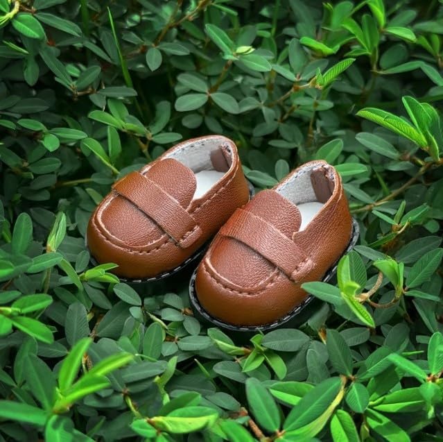 Compatible with Labubu Doll Shoes for 17cm Doll,Shoes Used for Labubu Accessories (A-Brown)