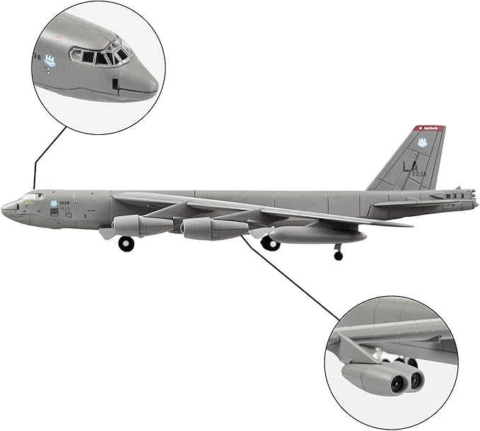 1/200 Scale B-52 Attack Plane Metal Fighter Military Model Fairchild Republic Diecast Plane Model for Commemorate Collection or Gifts