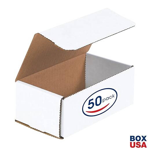 Box USA BMRX4X 6 1/2"L x 3 5/8"W x 2 1/2"H, White (Pack of 50)