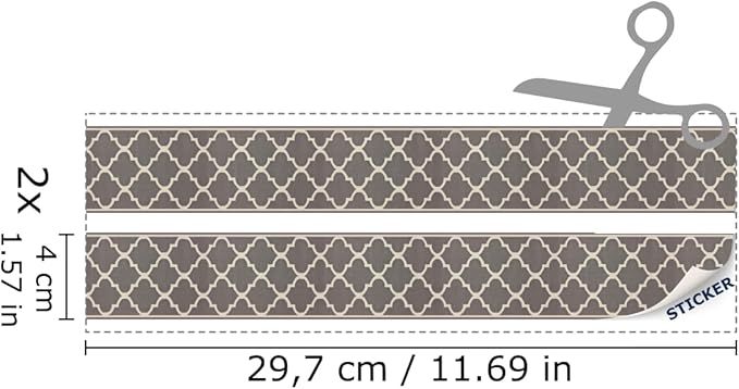 Self-Adhesive Carpet with Real Textile Structure for Dollhouses Scale 1:12 (Quatrefoil Pattern)