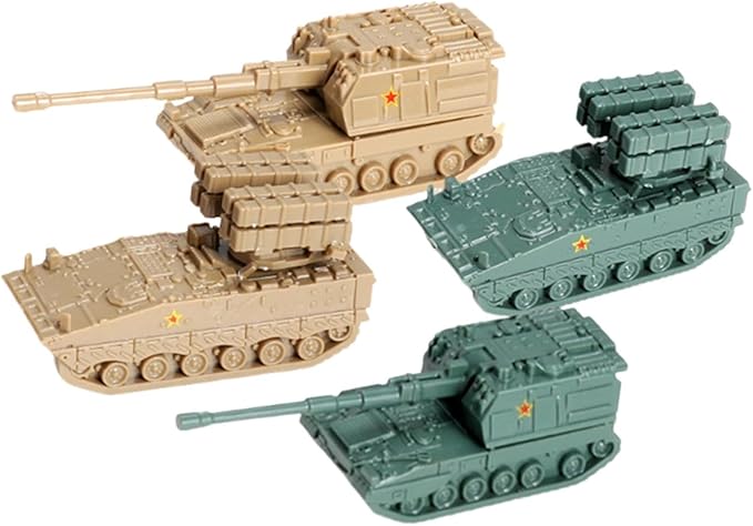 4X 1:144 Assembly Tank Model Wheeled Vehicle Model for Children Girls Kids