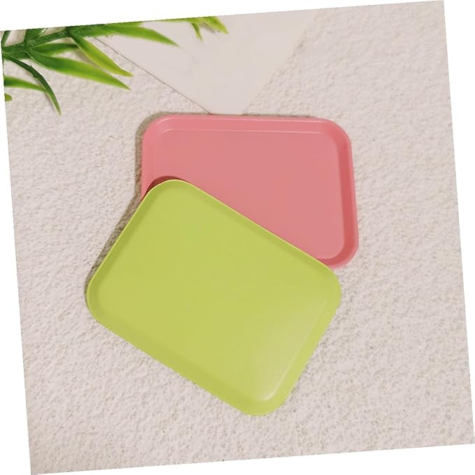 4Pcs Nordic Style Miniature Dollhouse Trays Mini House Dish Decorations for Scene Layout Realistic Mini Plates for Pretend Play Dollhouse Food Tray Accessories