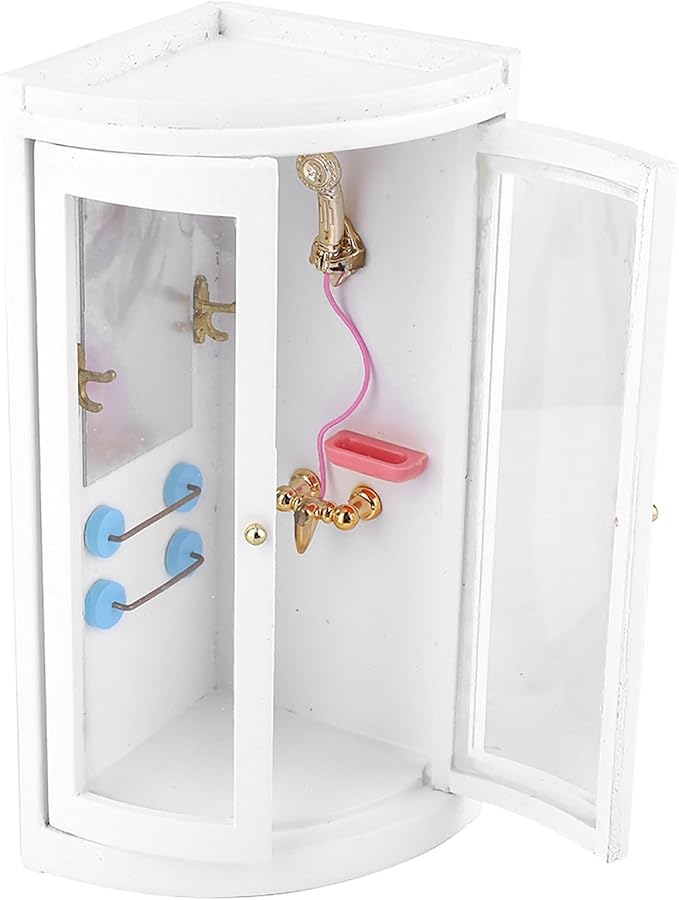 Miniature Wooden Shower Room Miniature Furniture Doll House Asseccories Doll House Furniture for Dollhouse